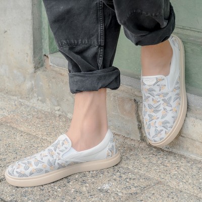 CCILU Xpresole Cody Men Slip-On Casual Eco-Friendly Sneakers Walking Shoes White Coffee Flowers 9 — фото 4