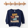 The Juniper Shop SmileyWorld Have The Day You Deserve Groovy Toddler Sweatshirt - 2 of 4
