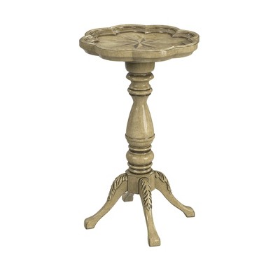 HomeRoots 20" Beige Manufactured Wood Round End Table