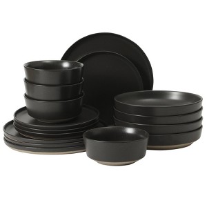 Gibson Elite Overbrook 16-Piece Stoneware Reactive Stackable Dinnerware Set w/ Pasta Bowl, Service for 4 - 1 of 4
