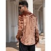 Mens Embosse Dress Shirts Casual Long Sleeve Button Down Regular Fit Shirts - 4 of 4