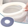 Unique Bargains Stretchable Thicker Toilet Seat Cover Pad Lid Bathroom Warmer Soft Washable Reusable - 2 of 4
