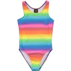 Girls’ One Piece Swimsuit – UPF 50+, Adjustable Straps, Chlorine-Resistant, Full Coverage, Sizes 2T–16 - 1 of 2