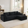 108" Cloud Sectional Couch with L-Shape Chaise, Modern Corduroy Modular Sofa with Deep Seat, Boneless Cloud Couches for Living Room Bedroom - 3 of 4
