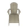 WestinTrends Tuscany HIPS Outdoor Patio Folding Adirondack Chair with Ottoman (2-Piece Set) - 3 of 4