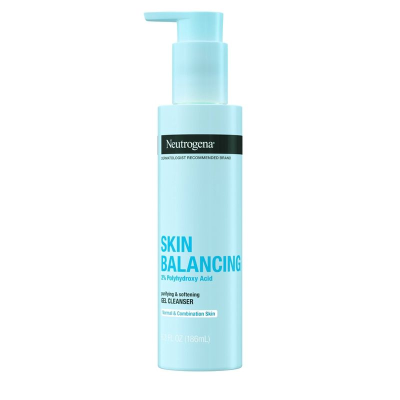 Neutrogena Skin Balancing Purifying Gel Facial Cleanser with Polyhydroxy Acid (PHA) for Normal &#38; Combo Skin - 6.3 oz, 1 of 8