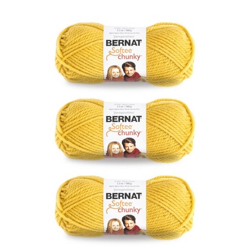 Bernat Softee Chunky Forest Yarn - 3 Pack of 100g/3.5oz - Acrylic - 6 Super  Bulky - 108 Yards - Knitting/Crochet