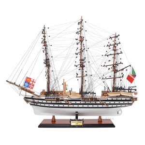 Amerigo Vespucci Model Ship – 24in – Handcrafted Painted Wooden Replica By Old Modern Handicrafts - 1 of 4