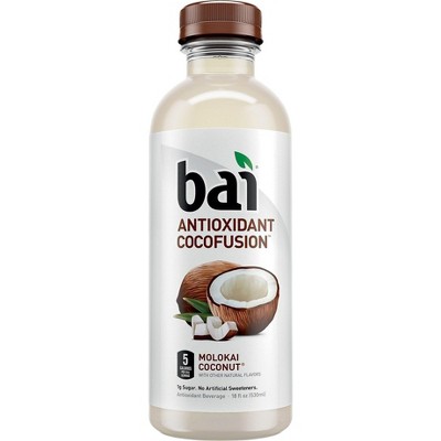 Bai Cocofusions Molokai Coconut, Antioxidant Infused Beverage, 18 Fl. Oz. Bottles, Coconut (Pack of 12)