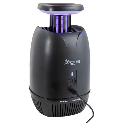 Sunnydaze Tabletop Bug Zapper with Fan and Violet Light - 5.25" in Diameter x 9.75" H