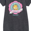 - Garfield - I Hate Mondays Badge Graphic Short Sleeve Fleece Dress - 2 of 3
