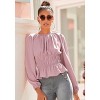 Women's Smocked Waist Blouse Shirt - LASCANA - 3 of 4