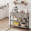 43" L Console Table, Narrow Console Table with Storage, 2 Drawers and 3 Tier Shelves, for Living Room, Hallway Table, Sofa Table - 2 of 4