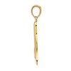 Black Bow Jewelry 14k Yellow Gold 32mm Whale Tail Pendant - 2 of 4