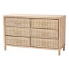 bali & pari Lanica Rattan 6 Drawer Dresser Sun Bleached Rattan - 3 of 4