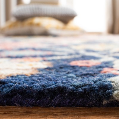 Roslyn Navy and Multi Hand-Tufted Wool 5' x 8' Area Rug