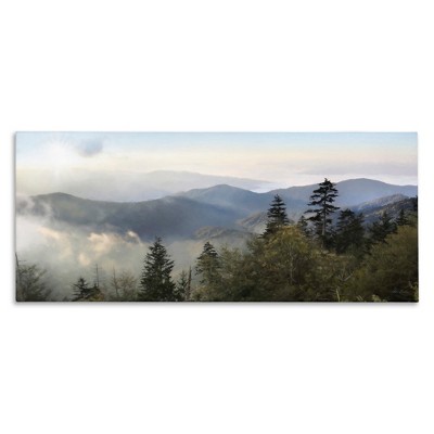 Stupell Industries Panoramic Cloudy Mountainous Nature, 40" x 17"