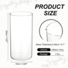 Unique Bargains Glass Bouquet Floating Candle Decorative Cylinder Vase Clear - 2 of 4