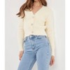 Women's Cora Heart Button Sweater - 2.7 AUGUST APPAREL - 4 of 4