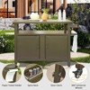 NicBex 1 Drawer Rolling Kitchen Island Cart with 2 Open Shelves,Kitchen Island on Wheels with Storage,Island Table for Kitchen - 4 of 4