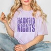 Haunted Nights Block Distressed - Women's Garment Dyed Graphic T-Shirt - 3 of 4