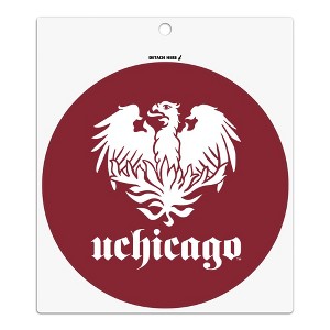 University of Chicago Primary Logo Automotive Car Refrigerator Locker Vinyl Circle Magnet - 1 of 4