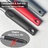 Itopfox Silicone Spatula and Cooking Spoon Set, 5-Pack Non-Stick Kitchen Utensils with Heat Resistant Stainless Steel Handle, Solid & Slotted Spoons - 3 of 4
