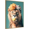 Amanti Art King of the Bathroom Lion by Niky Rahner Framed Canvas Wall Art - 2 of 4