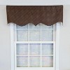 RLF Home 100% Cotton Metz Regal  Fully lined Windows Rod Pocket Valance 50" x 17"  Brown - 2 of 4