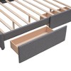 NicBex Queen Size Linen Upholstered Platform Bed with 2 Drawers and 1 Twin XL Trundle for Adults/Boys/Girls - 4 of 4