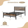Infans Full Industrial Metal Platform Bed Frame Rustic Headboard Mattress Foundation - 2 of 4