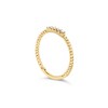 10K Yellow Gold 1/10 Cttw Diamond 5 Stone Braided Shank Band Ring - 4 of 4
