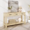 Entryway Table, Console Table with Storage Drawers, 3 Tier Farmhouse Wooden Sofa Table, Hallway Table for Entryway, Living Room - 3 of 4