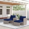 Sunsitt 5pc Steel Wicker Outdoor Patio Balcony Set - 2 of 4