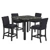 NicBex Dining Table Set for 4 Transitional Style 42" Counter Height Dining Set Faux Marble Table with 4 Chairs for Kitchen - 3 of 4