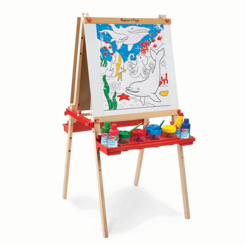 Melissa &#38; Doug Easel Accessory Set - Paint, Cups, Brushes, Chalk, Paper, Dry-Erase Marker, 5 of 11