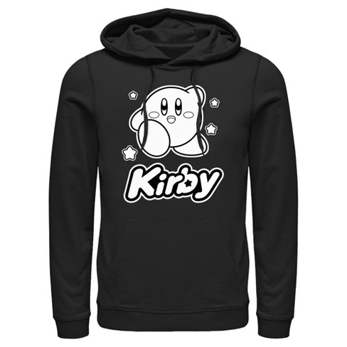 Men's Nintendo Kirby Black and White Portrait Pull Over Hoodie - image 1 of 4