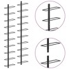 vidaXL Wall-mounted Wine Racks for 20 Bottles 2 pcs Black Metal - 4 of 4