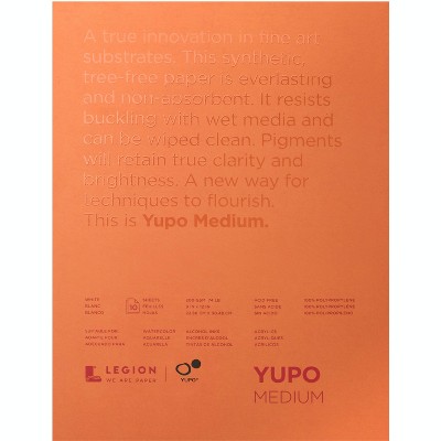 Yupo Medium Pads 9"X12" 10 Sheets/Pkg-White 74lb