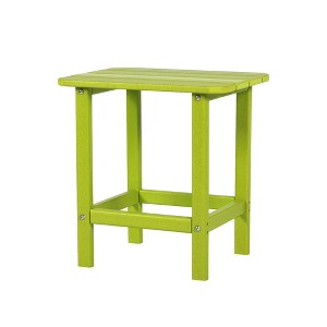 Aoodor Outdoor Adirondack Side Table HDPE End Table，Classic Modern Design，High-Quality，Easy to Assemble，Versatile End Table for Patio, Garden, Lawn - 1 of 4