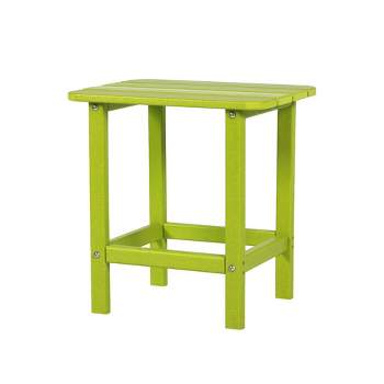 Aoodor Outdoor Adirondack Side Table HDPE End Table，Classic Modern Design，High-Quality，Easy to Assemble，Versatile End Table for Patio, Garden, Lawn