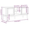 vidaXL TV Stand Entertainment Center Media Unit Furniture Solid Pine Wood - 4 of 4