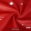 Christmas Valances for Windows, 52''x15'' Red Velvet Window Topper Valance Curtains, Festive Xmas Decor for Kitchen Bedroom Living Room - 4 of 4