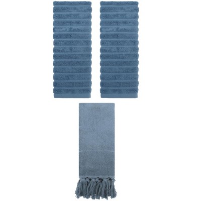 REGALWOVEN 3 Packs Absorbent Soft Solid Cotton Bathroom Hand Towels 14" x 30"