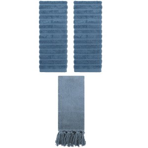 REGALWOVEN 3 Packs Absorbent Soft Solid Cotton Bathroom Hand Towels 14" x 30" - 1 of 4