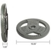Kumasinova 2" Olympic Cast Iron Weight Plates,Gray Baked Enamel Finish Barbell Plates,Many Options - 3 of 4