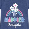 Girls' - Instant Message - Happier Thoughts Fitted Short Sleeve Graphic T-Shirt - 2 of 4