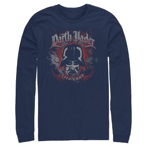 Mens Star Wars Sith Lord Darth Vader Face Long Sleeve Shirt - 1 of 4