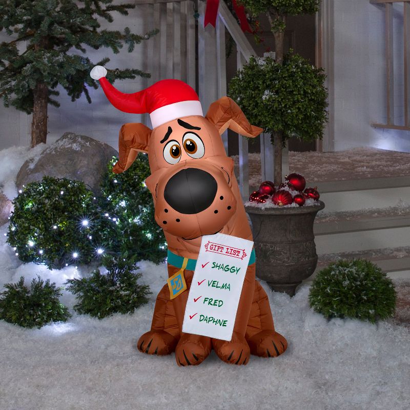 Gemmy Christmas Inflatable SCOOB! with Gift List, 3.5 ft Tall, Multi, 2 of 5