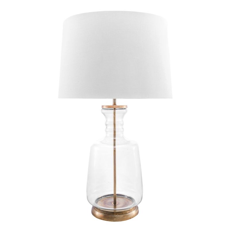 nuLOOM Eagan Glass 24" Table Lamp Lighting - Gold 24" H x 15" W x 15" D, 1 of 10